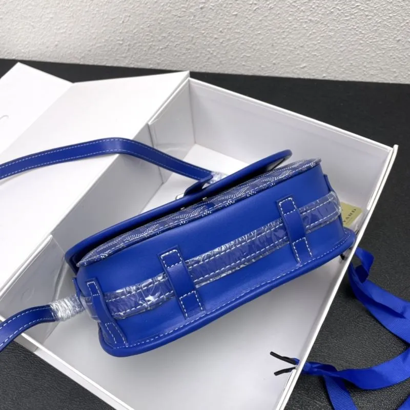 Goyard Blue Saddle Crossbody Bag 22cm - Image 4