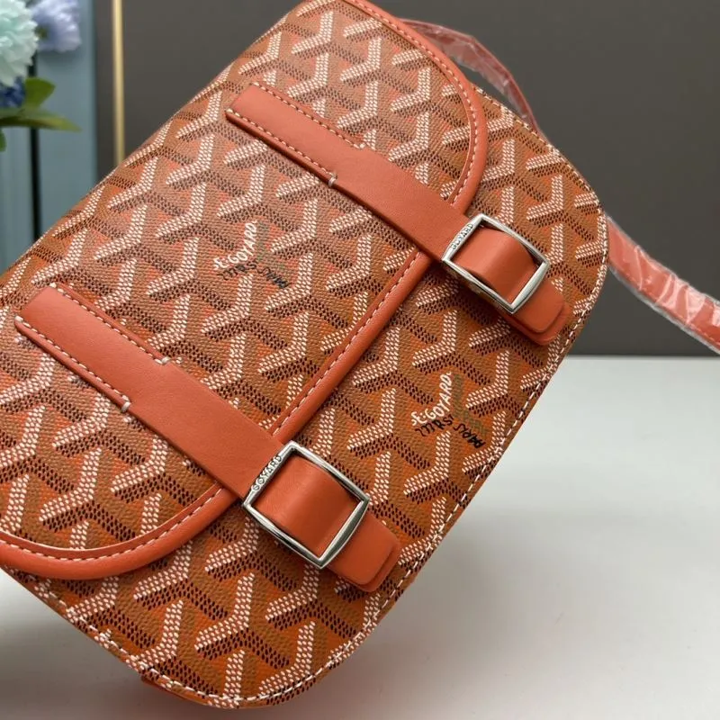Goyard Orange Crossbody Satchel Bag - Image 6