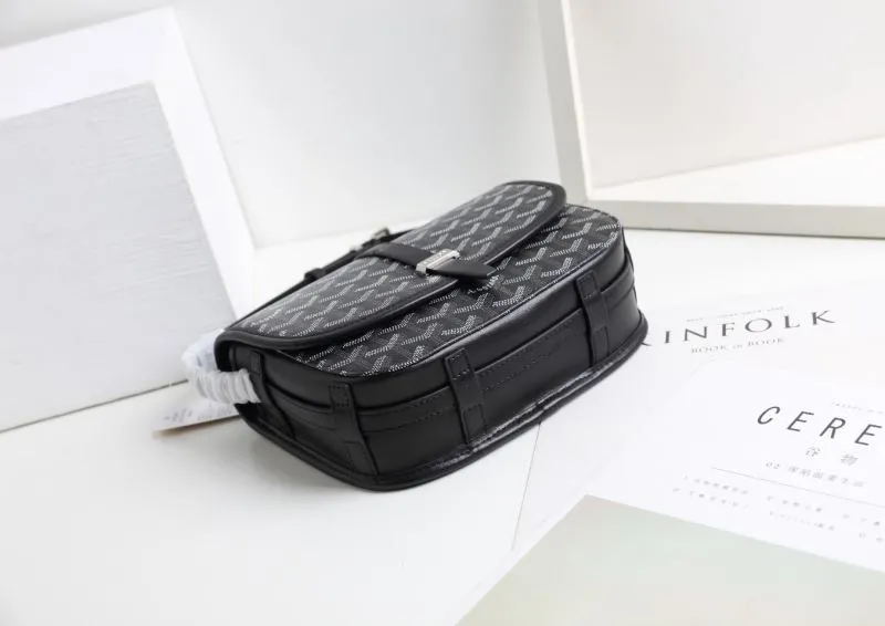Goyard Black Crossbody Saddle Bag 437 - Image 6