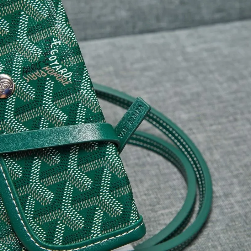 Goyard Green Tote Bag with Pouch - Image 6