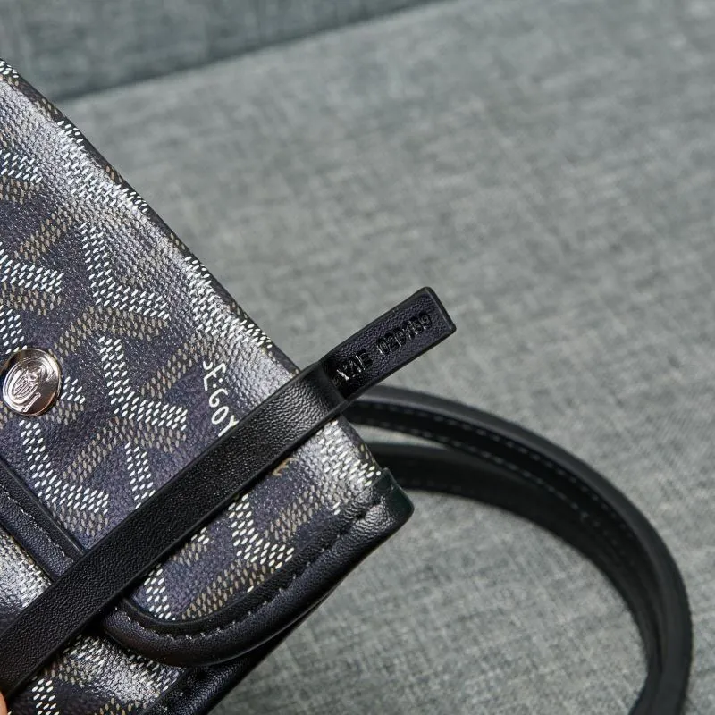 Goyard Black Mini Tote Bag with Pouch - Image 8