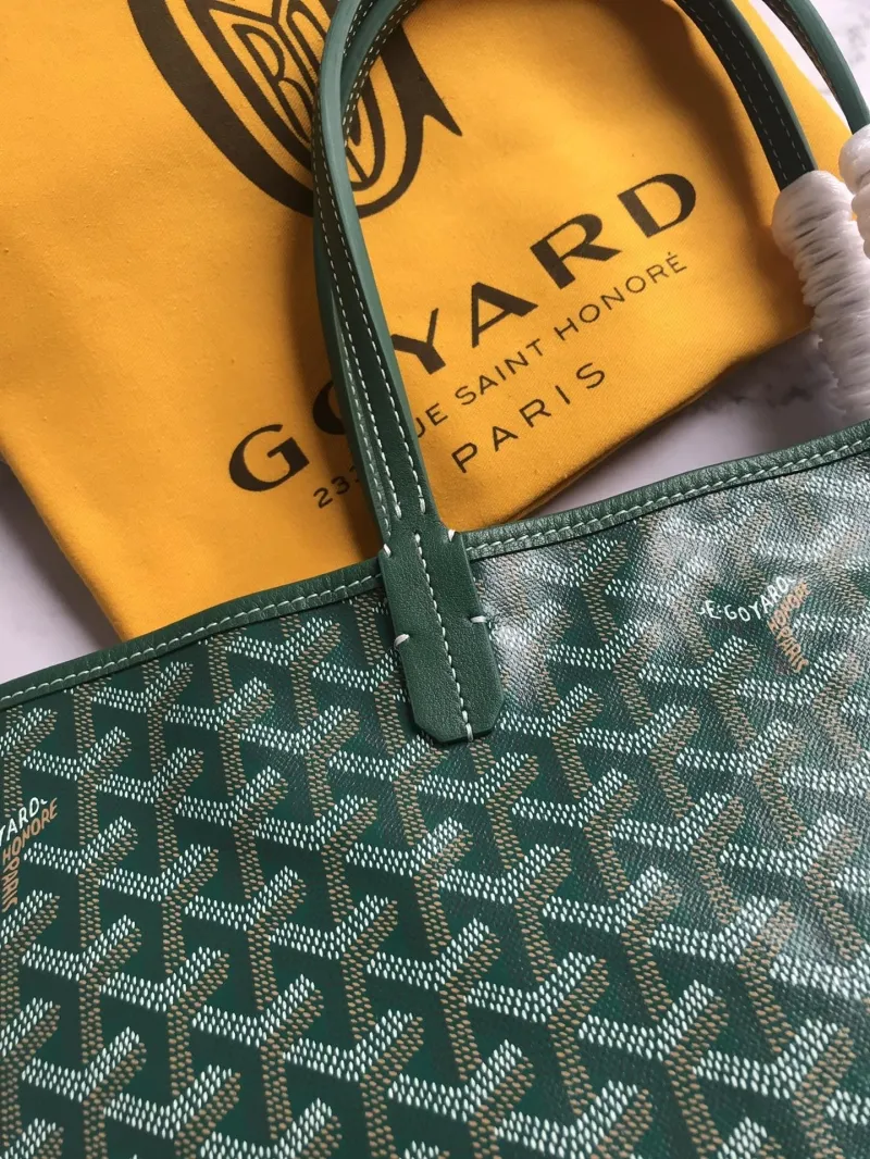 Goyard Green Tote Bag With Pouch - Image 5