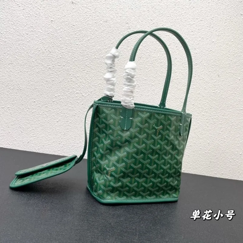 Goyard Small Green Tote Bag with Pouch - Image 3