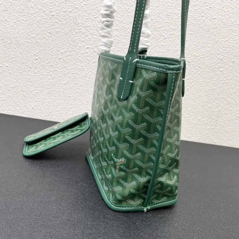Goyard Small Green Tote Bag with Pouch - Image 5