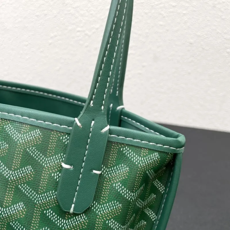 Goyard Small Green Tote Bag with Pouch - Image 6