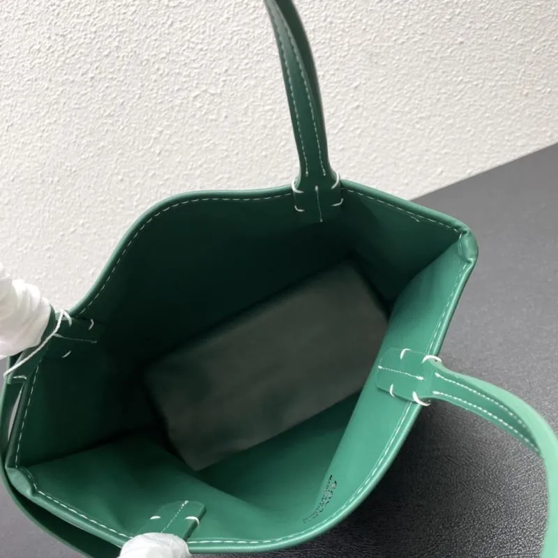 Goyard Small Green Tote Bag with Pouch - Image 7