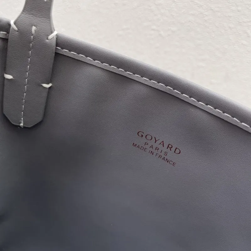 Goyard Small Gray Tote Bag with Pouch - Image 8
