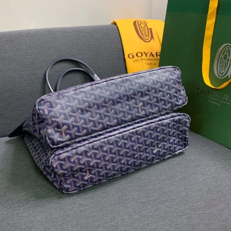 Goyard Navy Blue Tote Bag with Pouch - Image 3