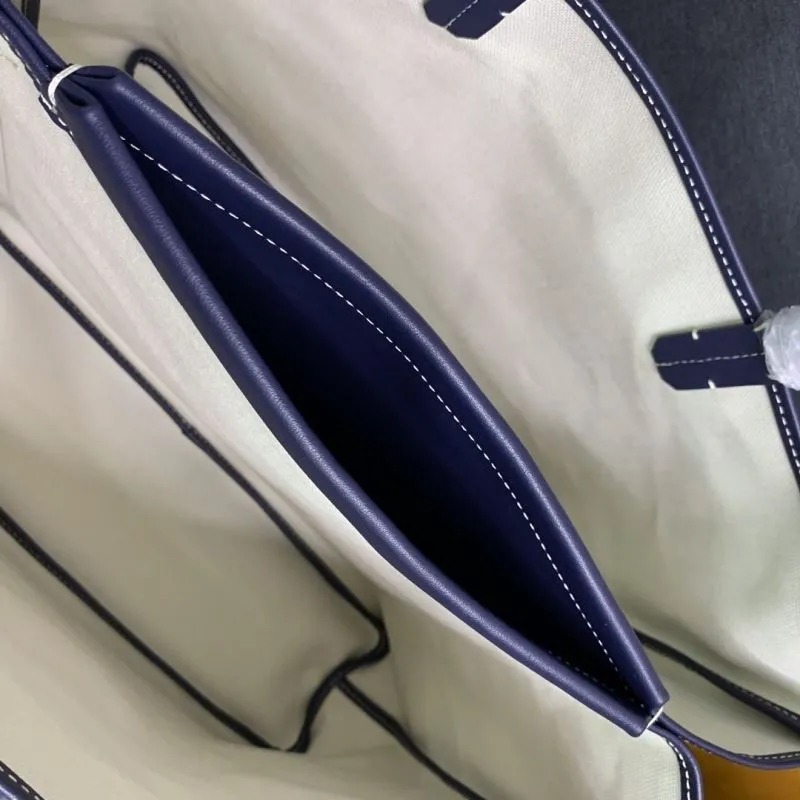 Goyard Navy Blue Tote Bag with Pouch - Image 5