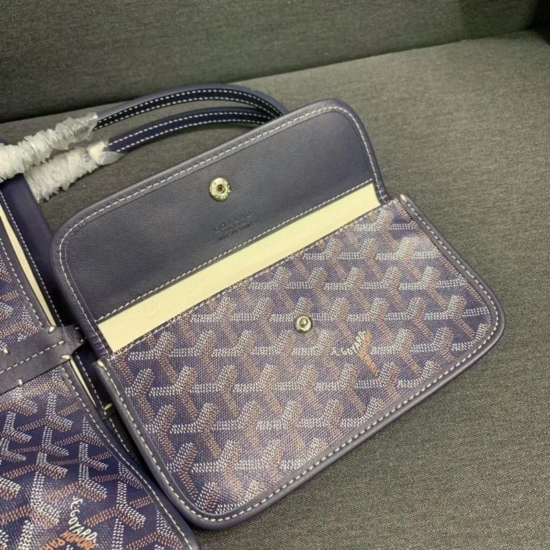 Goyard Navy Blue Tote Bag with Pouch - Image 8