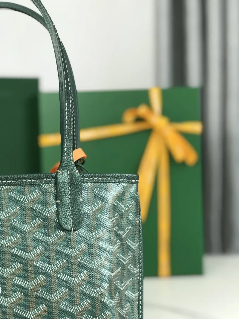 Goyard Dark Green Small Shopping Tote Bag - Image 5