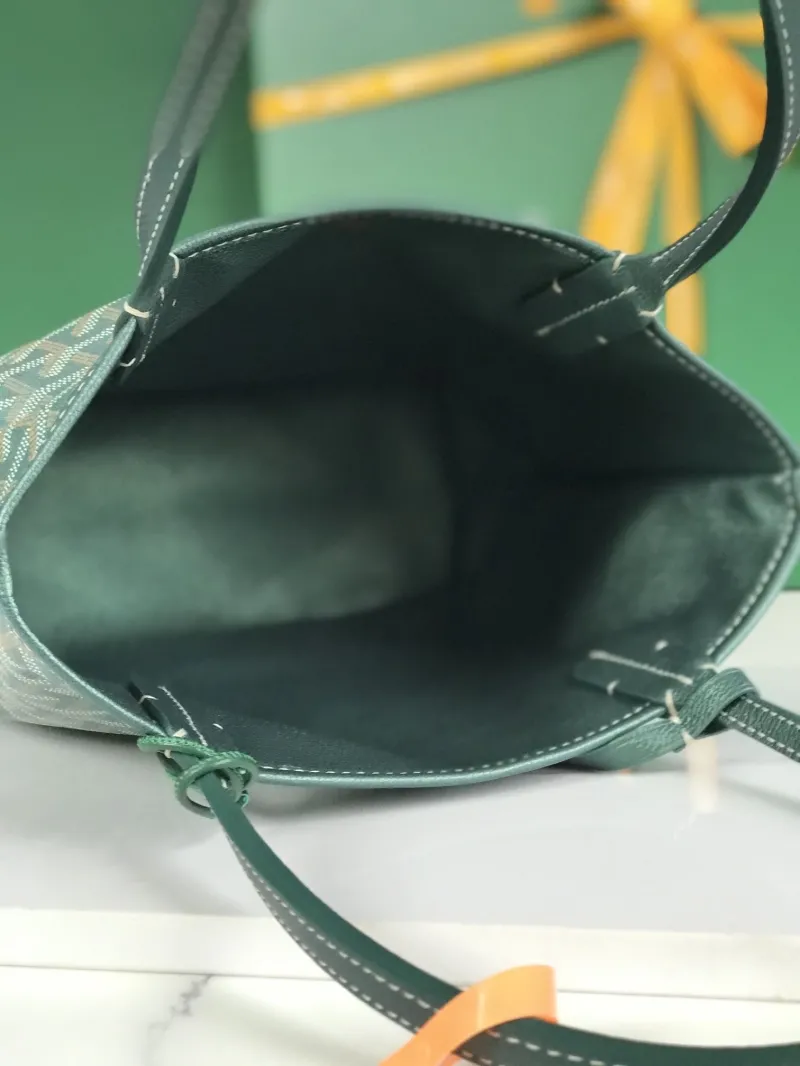 Goyard Dark Green Small Shopping Tote Bag - Image 8