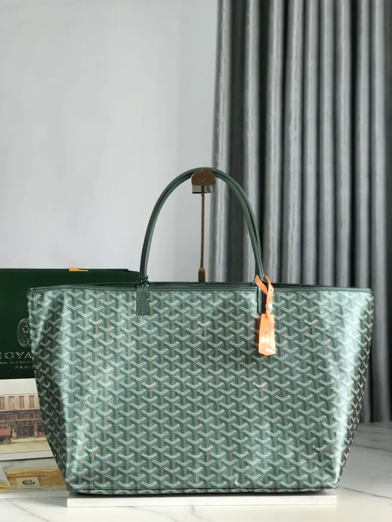 Goyard Green Shopping Tote Bag With Pouch - Image 3