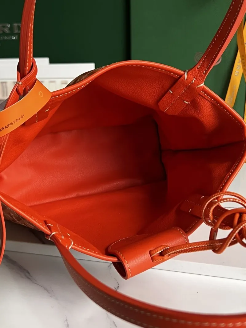 Goyard Orange Tote Bag with Mini Pouch - Image 6