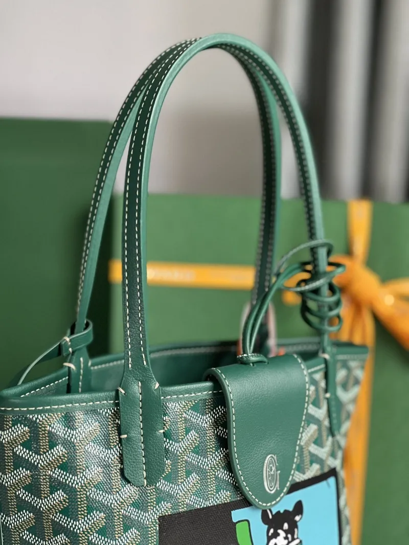 Goyard Green Shopping Tote Bag Size 25 - Image 3