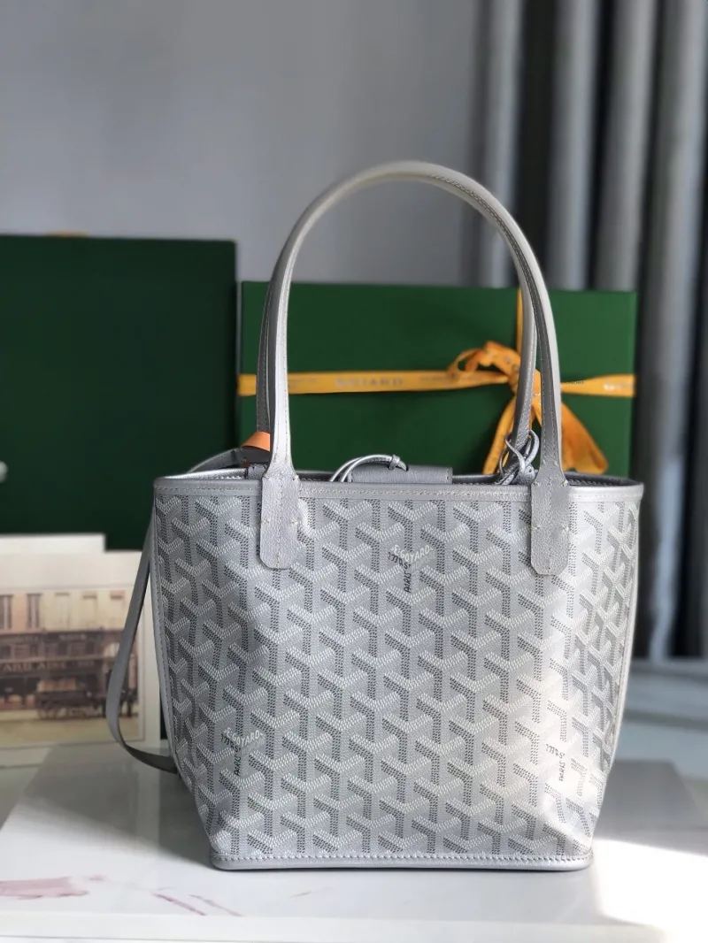 Goyard Silver 28 Tote Bag - Image 3
