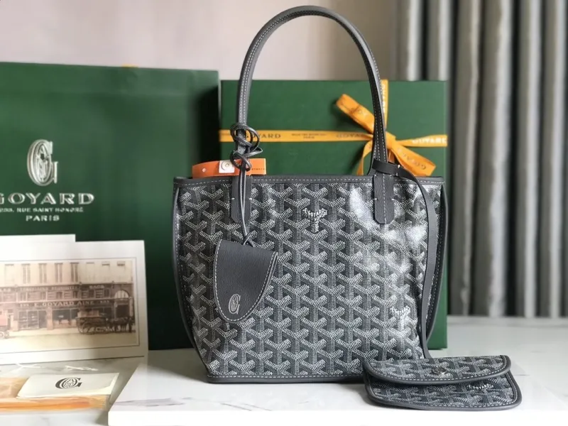 Goyard Dark Gray Small Tote Bag