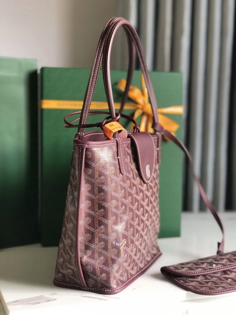 Alternative view of Goyard Burgundy Tote Bag 32