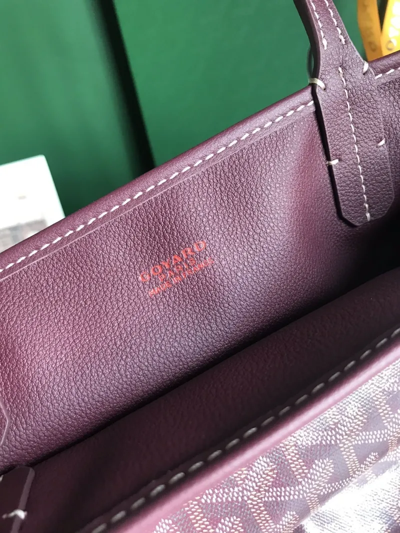 Goyard Burgundy Tote Bag 32 - Image 5