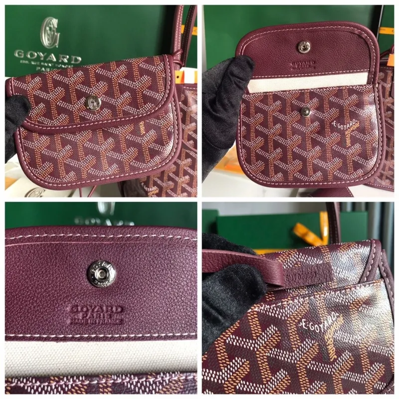 Goyard Burgundy Tote Bag 32 - Image 9