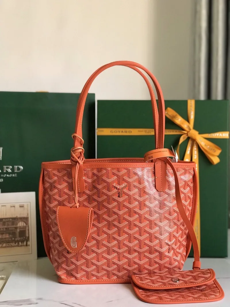 Goyard Orange Tote Bag with Pouch
