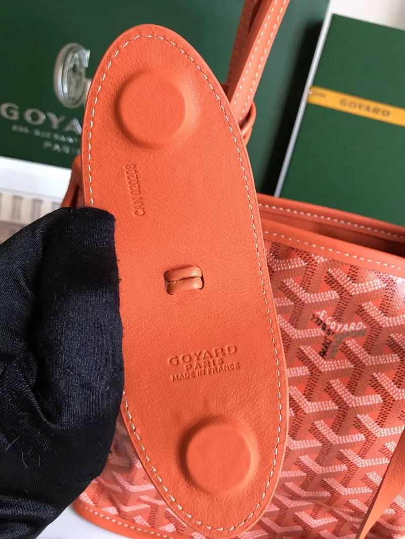 Goyard Orange Tote Bag with Pouch - Image 5