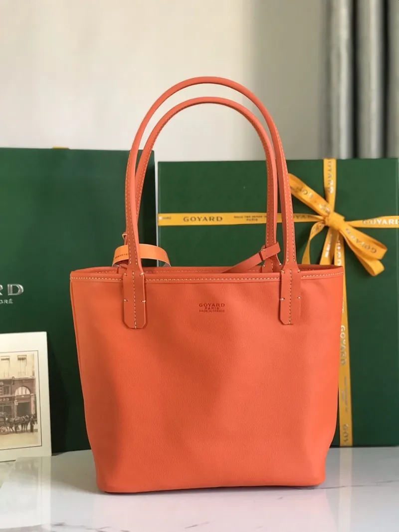 Goyard Orange Tote Bag with Pouch - Image 7