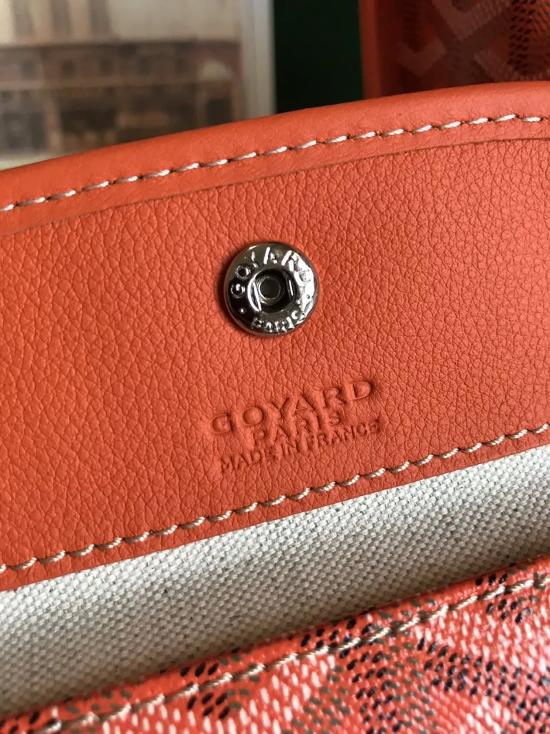 Goyard Orange Tote Bag with Pouch - Image 8