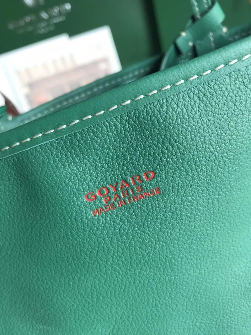 Goyard Green Shopping Tote Bag with Pouch - Image 5