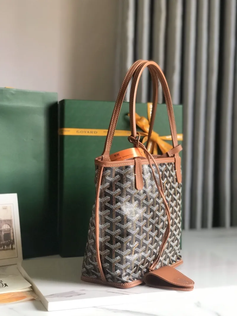 Alternative view of Goyard Black Tan Shopping Tote Bag