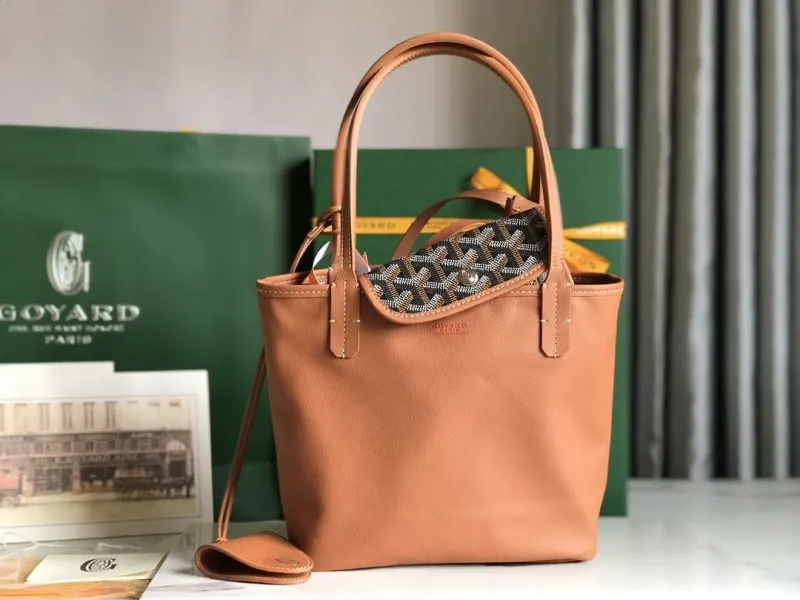Goyard Black Tan Shopping Tote Bag - Image 8