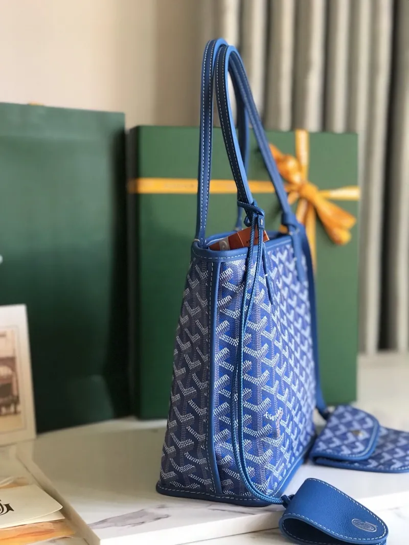Alternative view of Goyard Blue Tote Shopping Bag