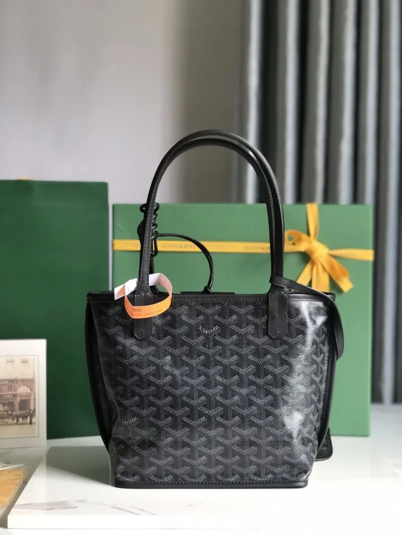 Goyard Black Shopping Tote Bag with Pouch - Image 5