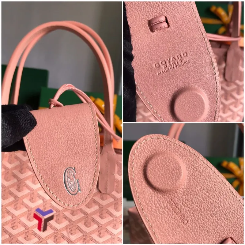 Goyard Pink Small Tote Bag with Pouch - Image 5