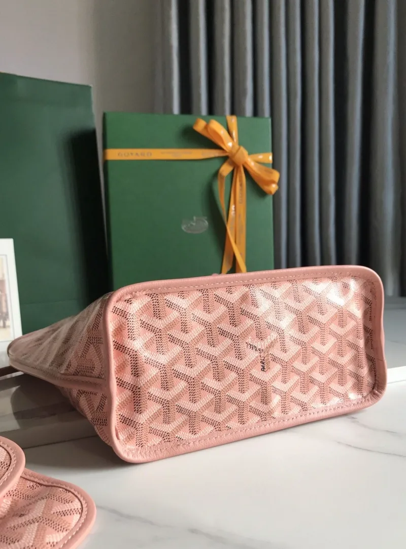Goyard Pink Small Tote Bag with Pouch - Image 9