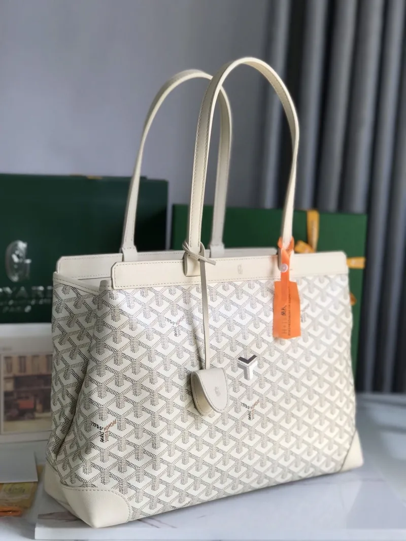 Alternative view of Goyard Cream Luxury Tote Bag