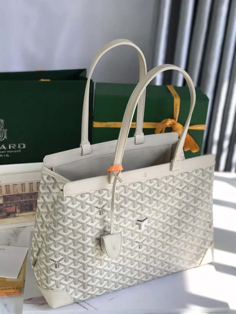 Goyard Cream Luxury Tote Bag - Image 7