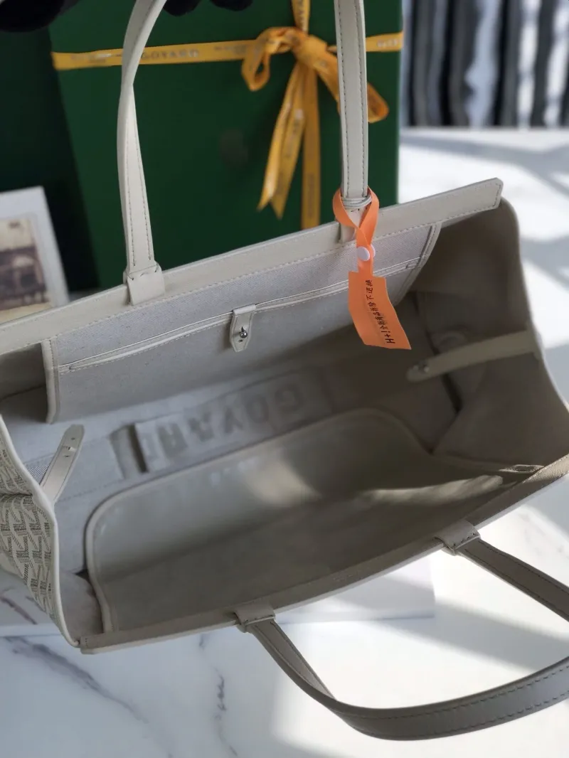 Goyard Cream Luxury Tote Bag - Image 8