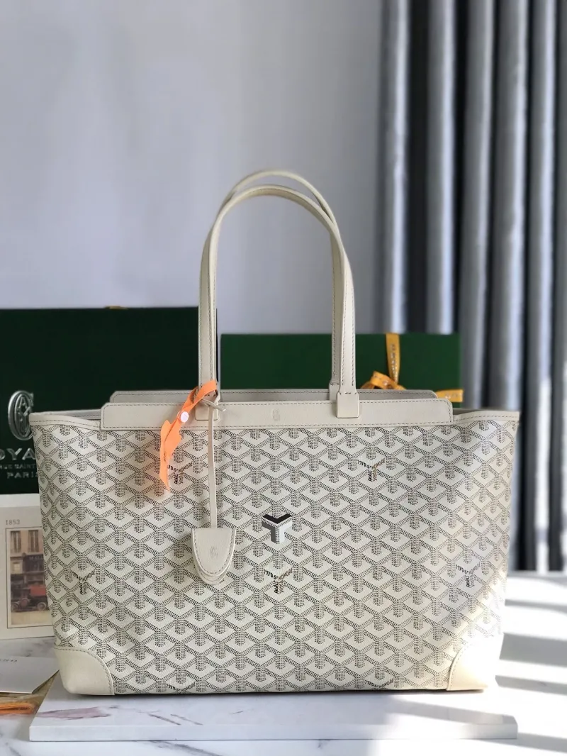 Goyard Cream Luxury Tote Bag - Image 9