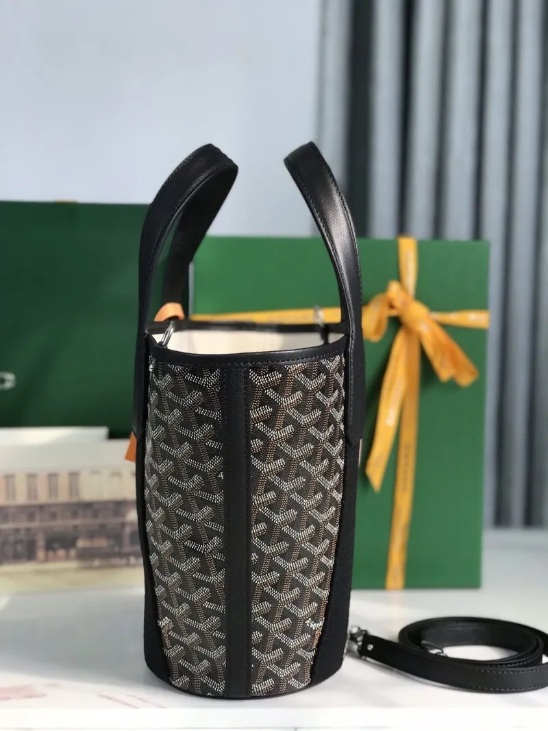Alternative view of Goyard Black Bucket Handbag with Shoulder Strap