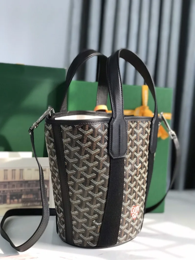 Alternative view of Goyard Black Bucket Handbag with Shoulder Strap
