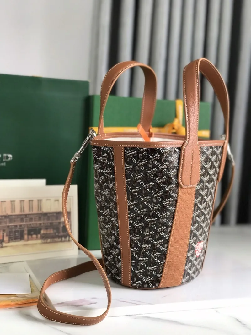 Alternative view of Goyard Brown Black Bucket Shoulder Bag