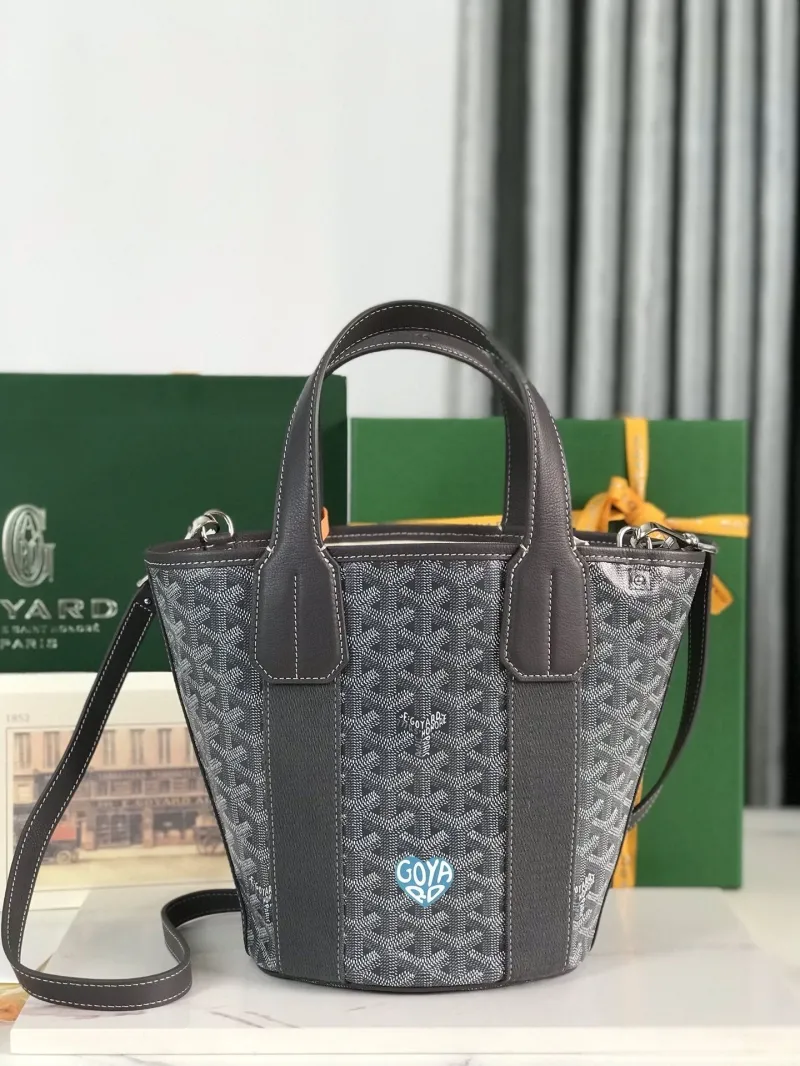 Goyard Dark Gray Bucket Shopping Bag