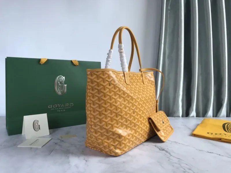 Alternative view of Goyard Yellow Tote Bag with Small Pouch