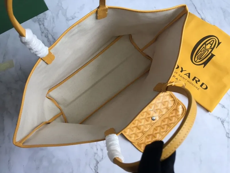 Goyard Yellow Tote Bag with Small Pouch - Image 9