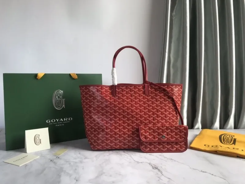 Goyard Red Tote Shopping Bag