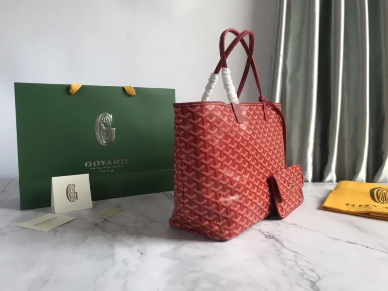 Alternative view of Goyard Red Tote Shopping Bag