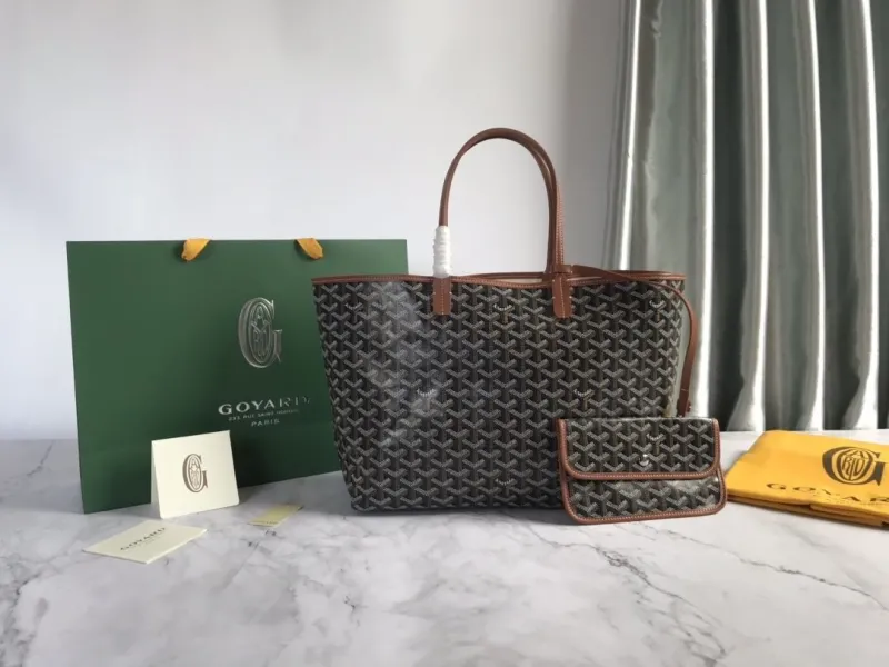 Goyard Brown Tote Shopping Bag