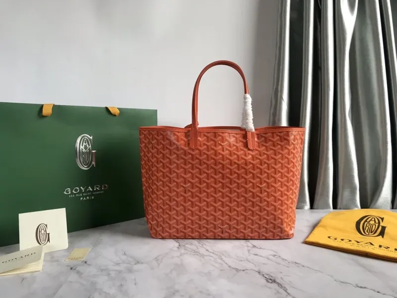 Goyard Orange Tote Bag With Pouch - Image 3