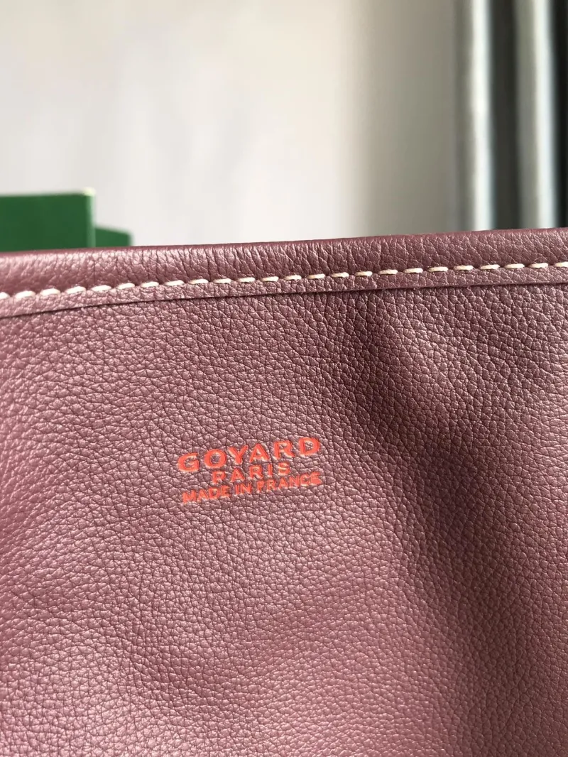 Goyard Burgundy Tote Shopping Bag with Pouch - Image 5